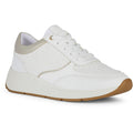 White-Gold - Front - Geox Womens-Ladies D Cristael E Trainers
