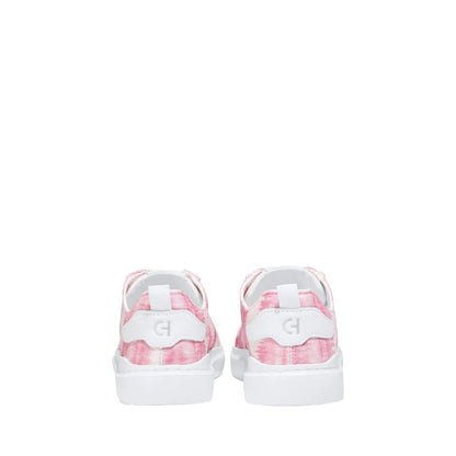 Pink-Optic White - Back - Cole Haan Womens-Ladies GrandPro Rally Tie Dye Canvas Court Trainers