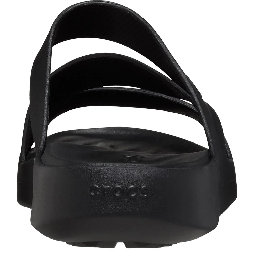 Black - Back - Crocs Womens-Ladies Getaway Strappy Mules