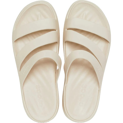 Stucco - Pack Shot - Crocs Womens-Ladies Getaway Strappy Mules
