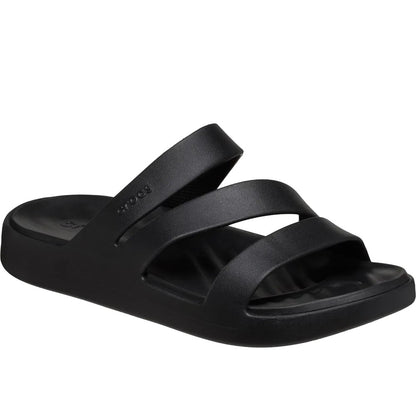 Black - Front - Crocs Womens-Ladies Getaway Strappy Mules