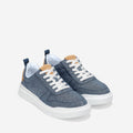 Chambray-Suede-Optic White - Front - Cole Haan Mens GrandPro Rally Canvas Court Shoes