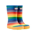 Multicoloured - Pack Shot - Hunter Childrens-Kids Original First Classic Rainbow Wellington Boots