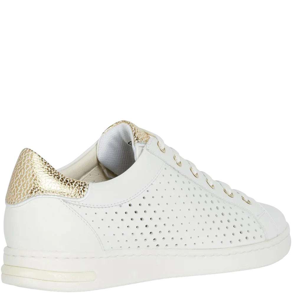 White-Gold - Back - Geox Womens-Ladies Jaysen Trainers