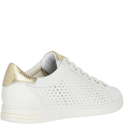 White-Gold - Back - Geox Womens-Ladies Jaysen Trainers