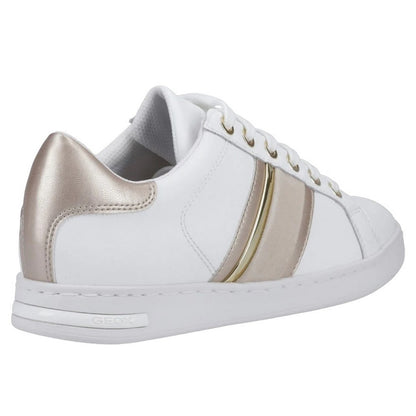 White-Gold - Back - Geox Womens-Ladies Jaysen Trainers