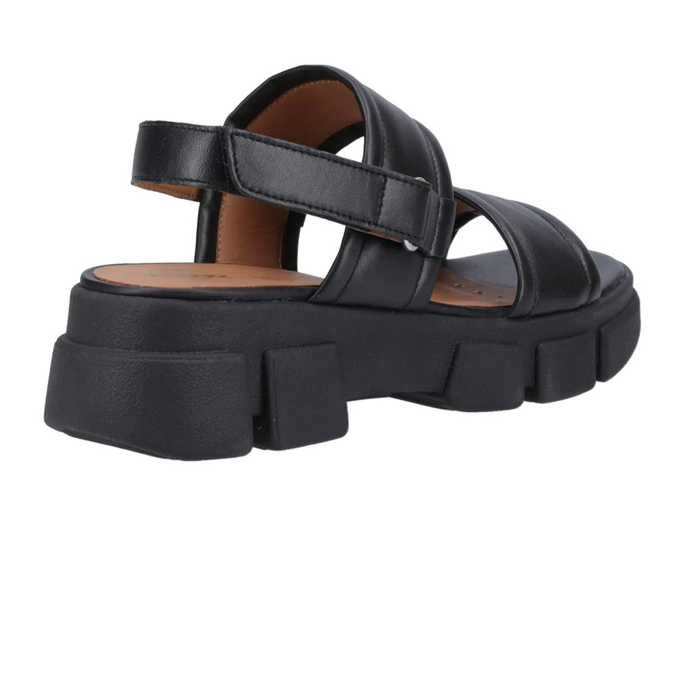 Black - Back - Geox Womens-Ladies Lisbona Leather Sandals