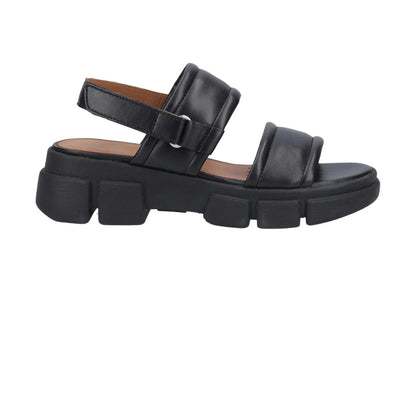 Black - Side - Geox Womens-Ladies Lisbona Leather Sandals