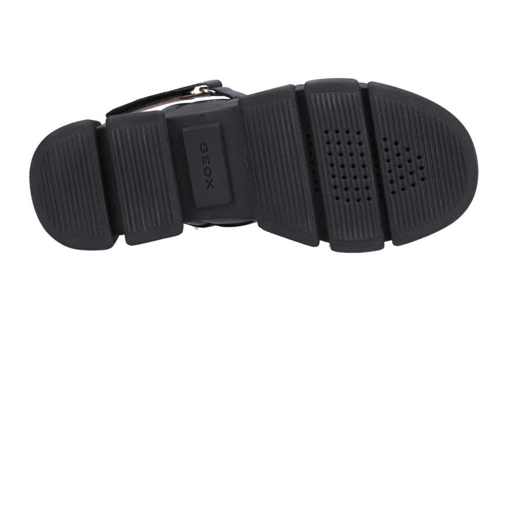 Black - Lifestyle - Geox Womens-Ladies Lisbona Leather Sandals