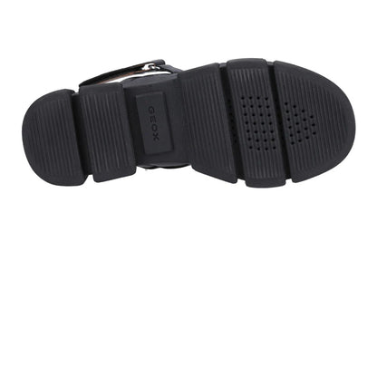 Black - Lifestyle - Geox Womens-Ladies Lisbona Leather Sandals