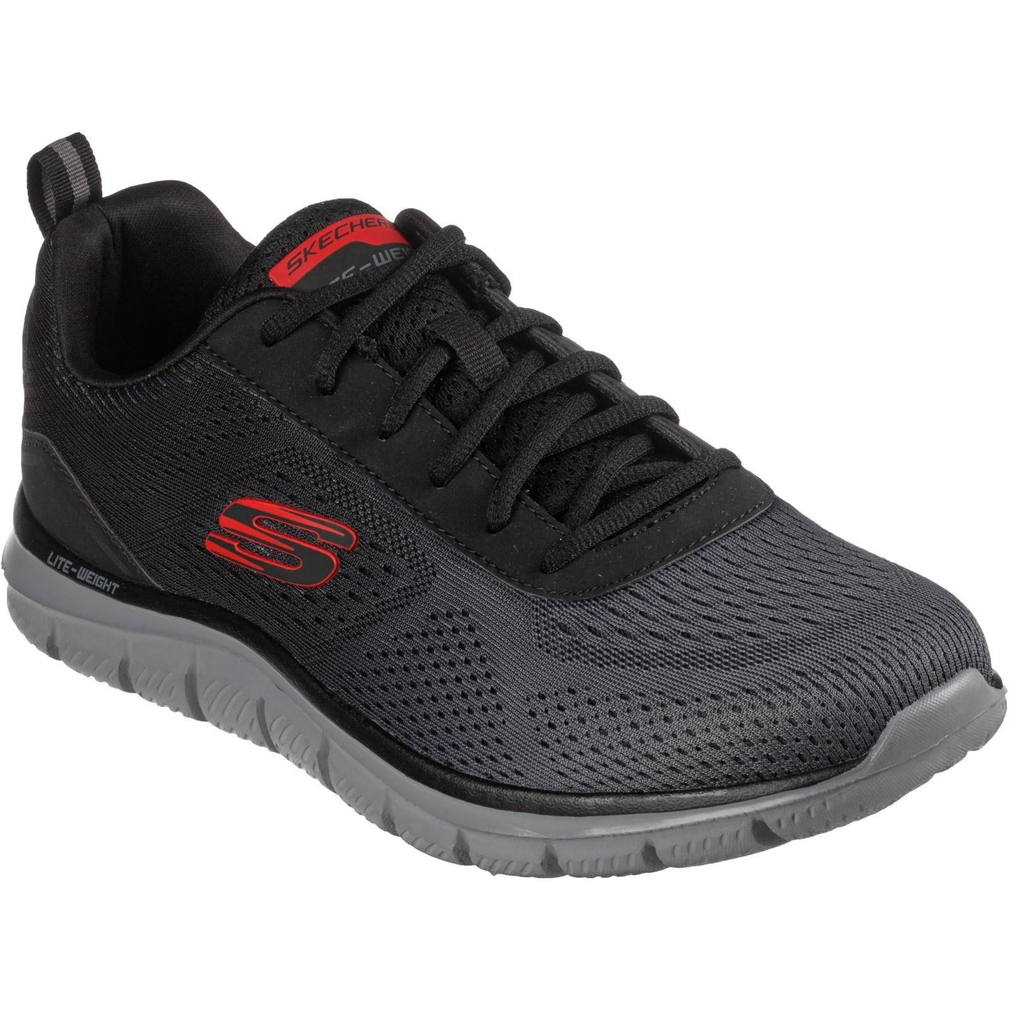 Black-Charcoal - Front - Skechers Mens Track Ripkent Trainers