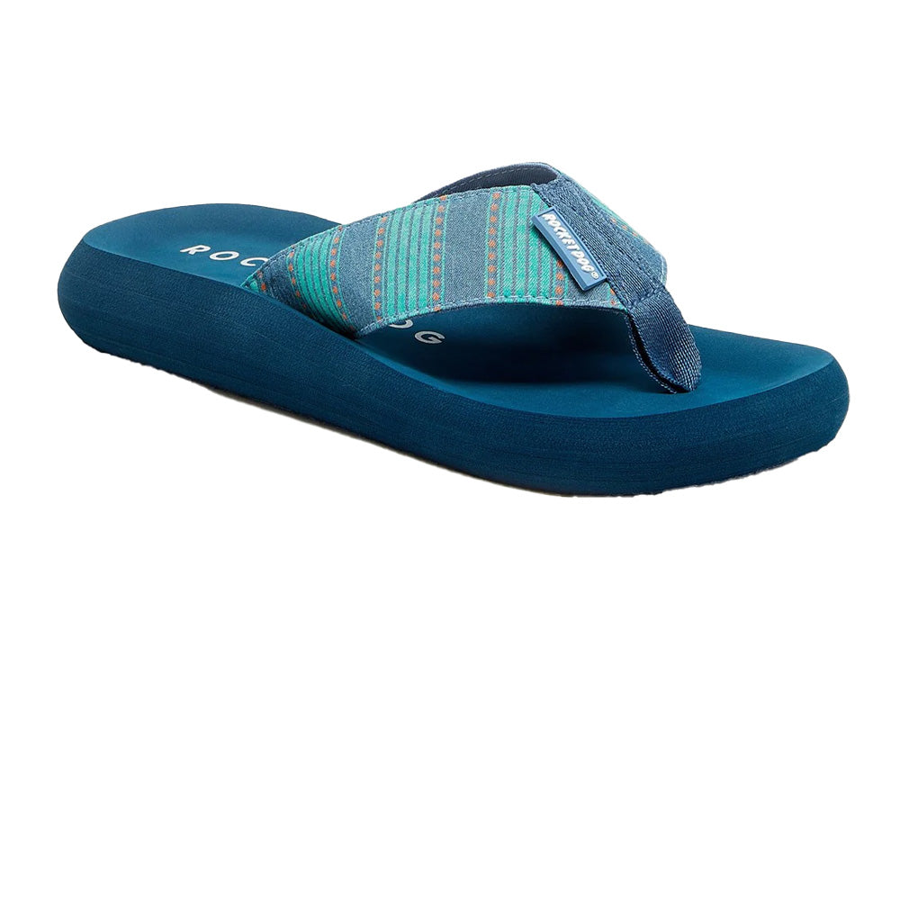 Blue - Front - Rocket Dog Womens-Ladies Spotlight Rome Flip Flops