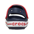 Navy-Varsity Red - Close up - Crocs Toddler Crocband Sandals