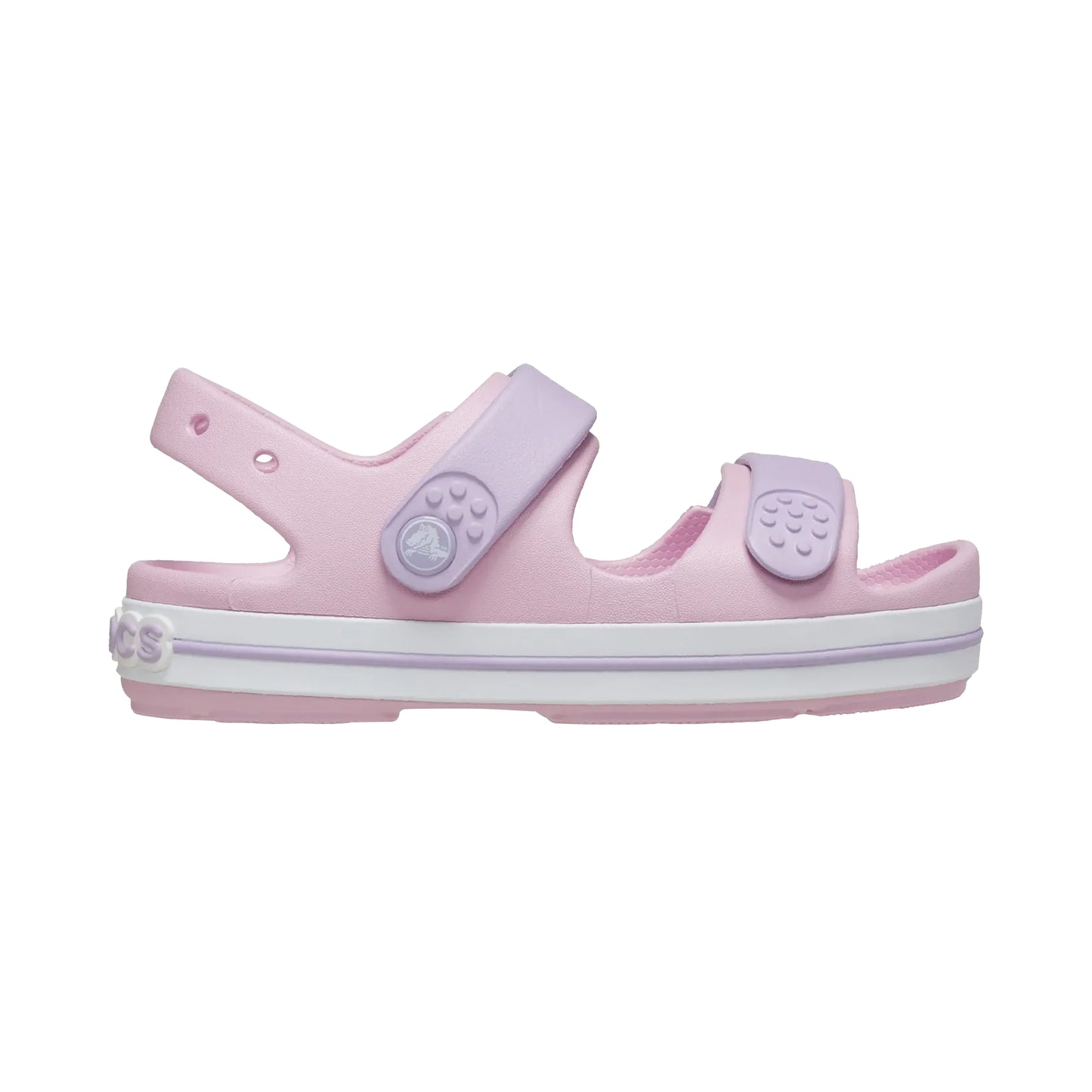 Ballerina Pink-Lavender - Front - Crocs Toddler Crocband Sandals