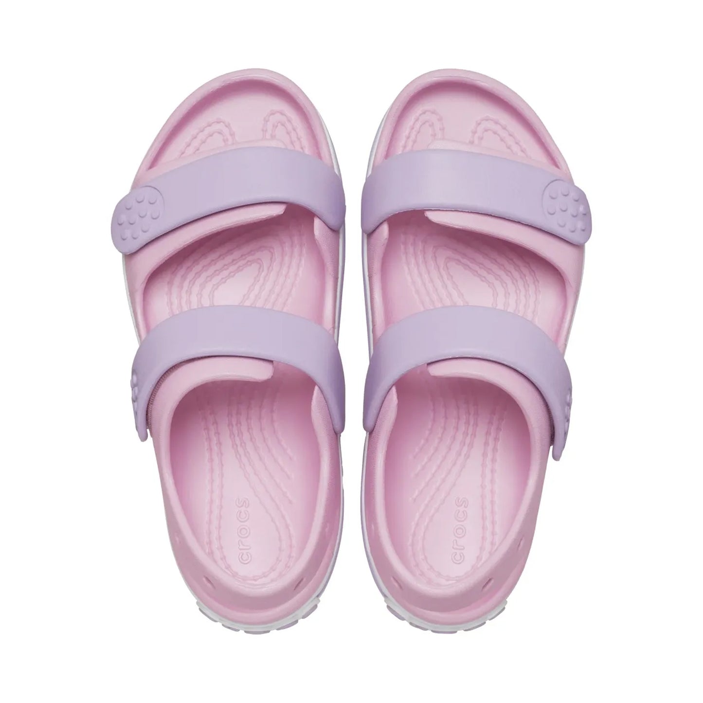 Ballerina Pink-Lavender - Side - Crocs Toddler Crocband Sandals