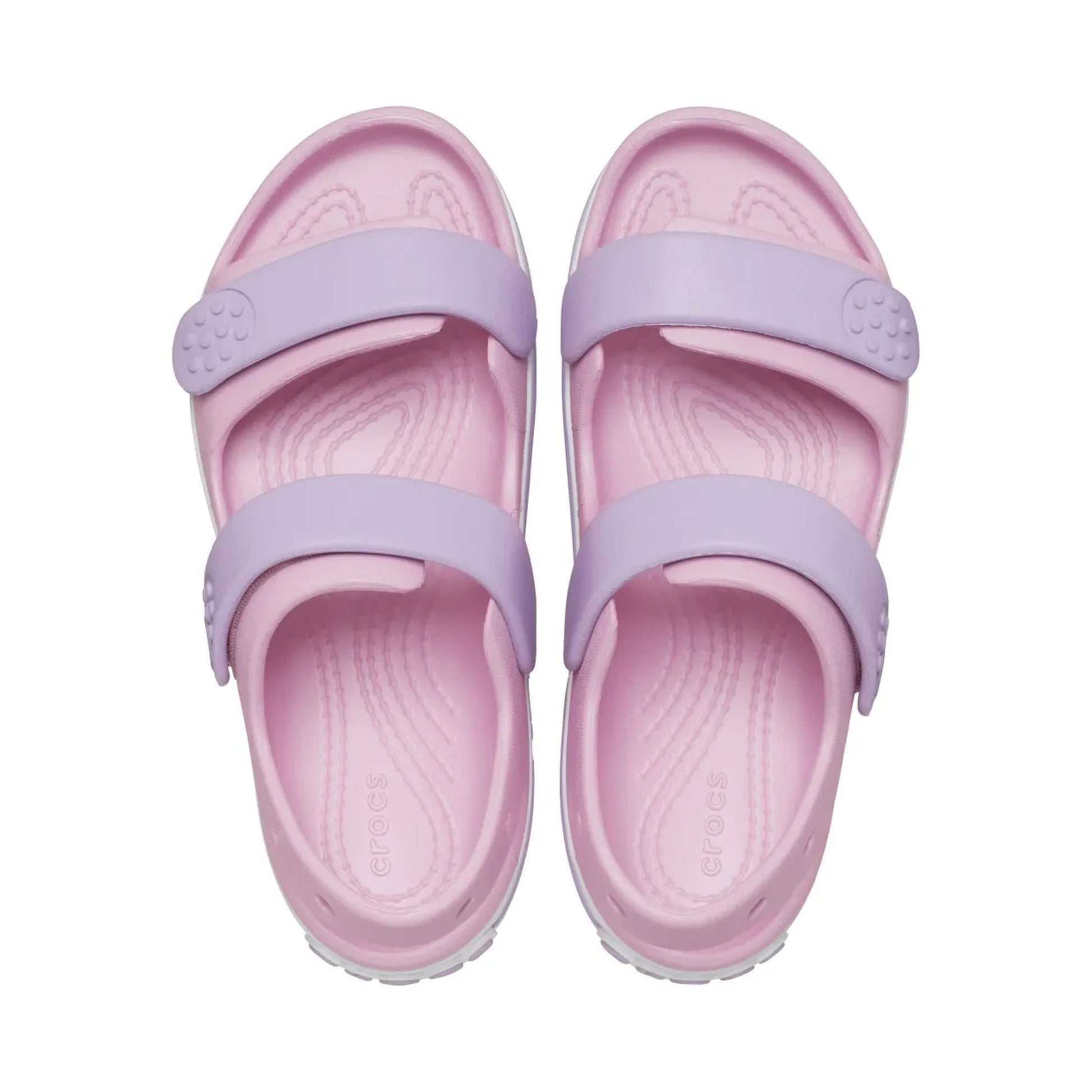 Ballerina Pink-Lavender - Side - Crocs Toddler Crocband Sandals