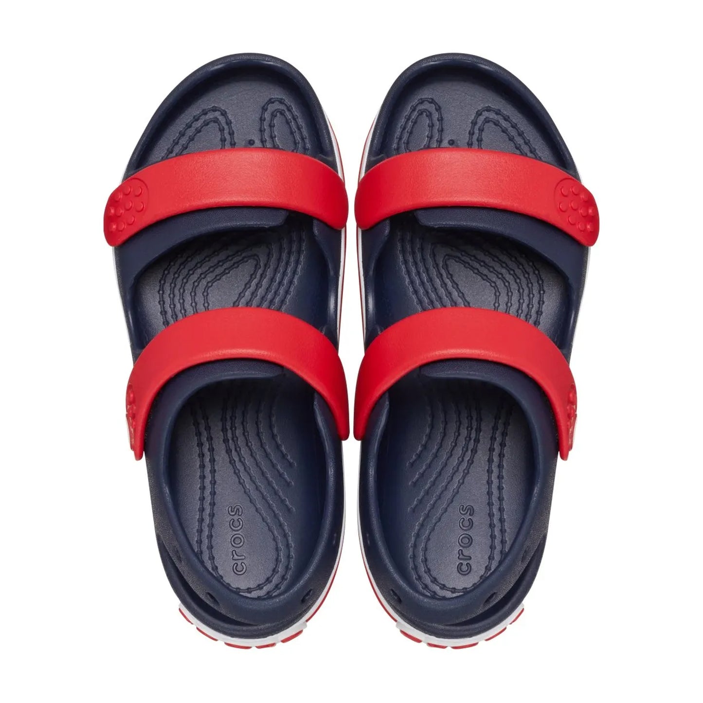 Navy-Varsity Red - Lifestyle - Crocs Toddler Crocband Sandals