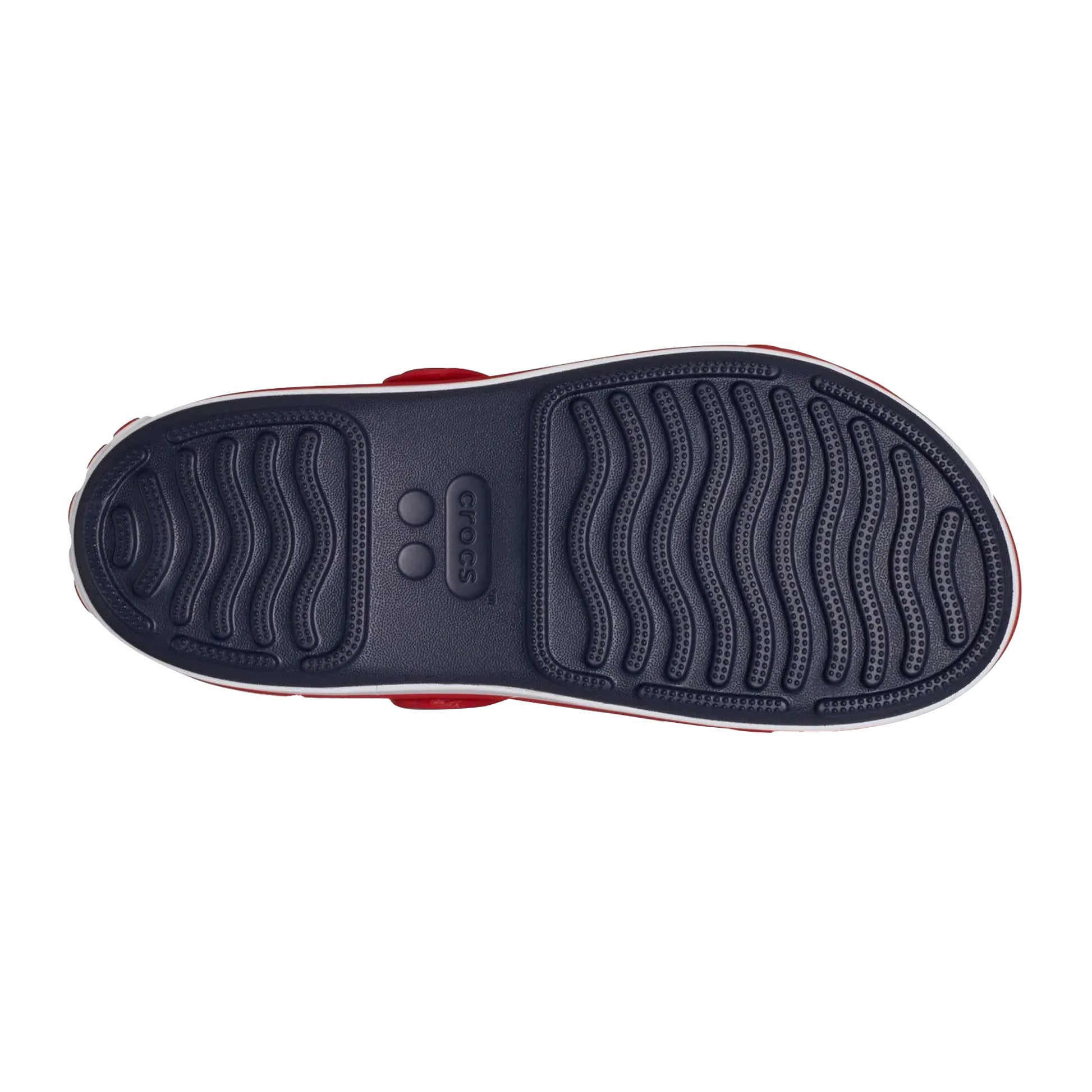 Navy-Varsity Red - Pack Shot - Crocs Toddler Crocband Sandals