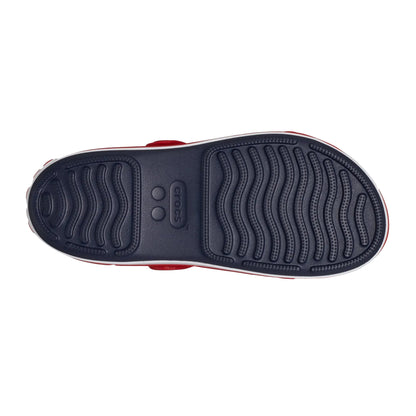 Navy-Varsity Red - Pack Shot - Crocs Toddler Crocband Sandals