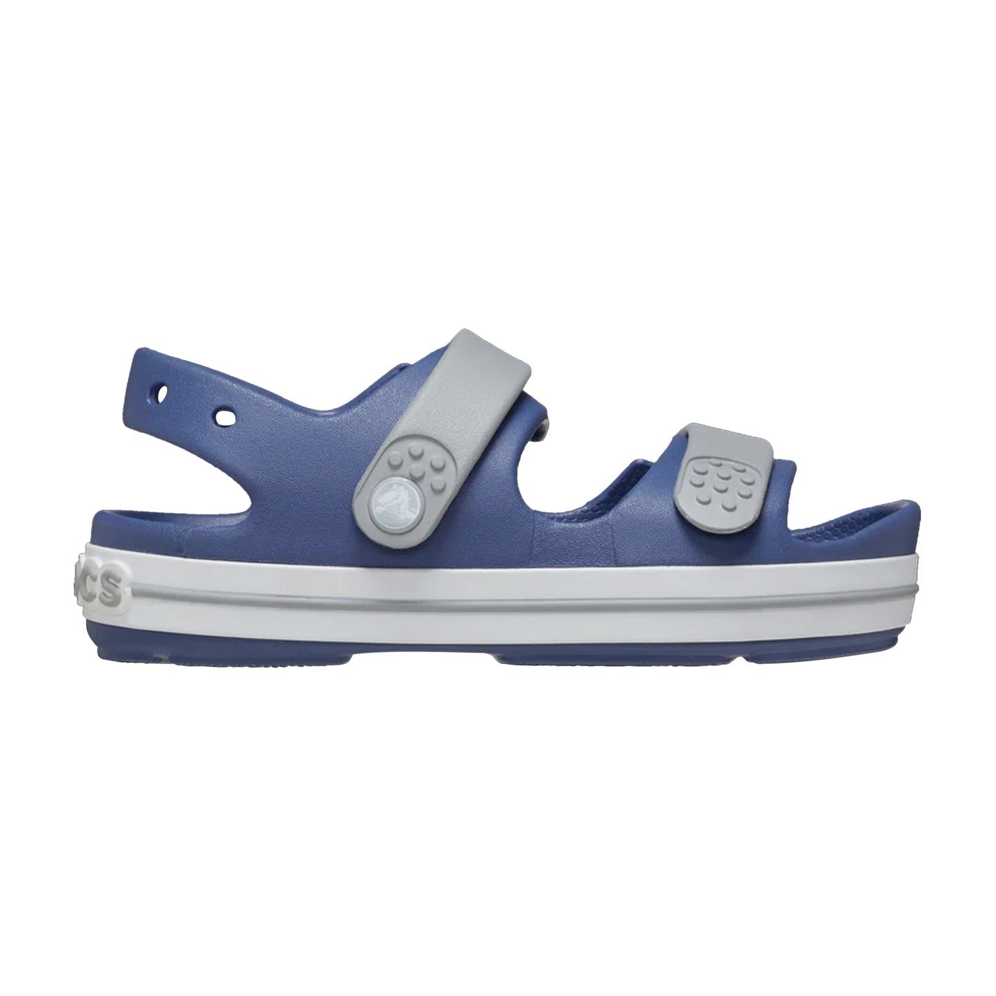 Bijou Blue-Light Grey - Front - Crocs Toddler Crocband Sandals