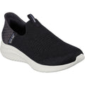 Black - Front - Skechers Womens-Ladies Ultra Flex 3.0 Smooth Step Trainers