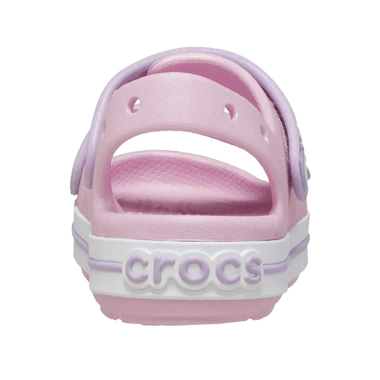 Ballerina Pink-Lavender - Back - Crocs Childrens-Kids Crocband Play Sandals