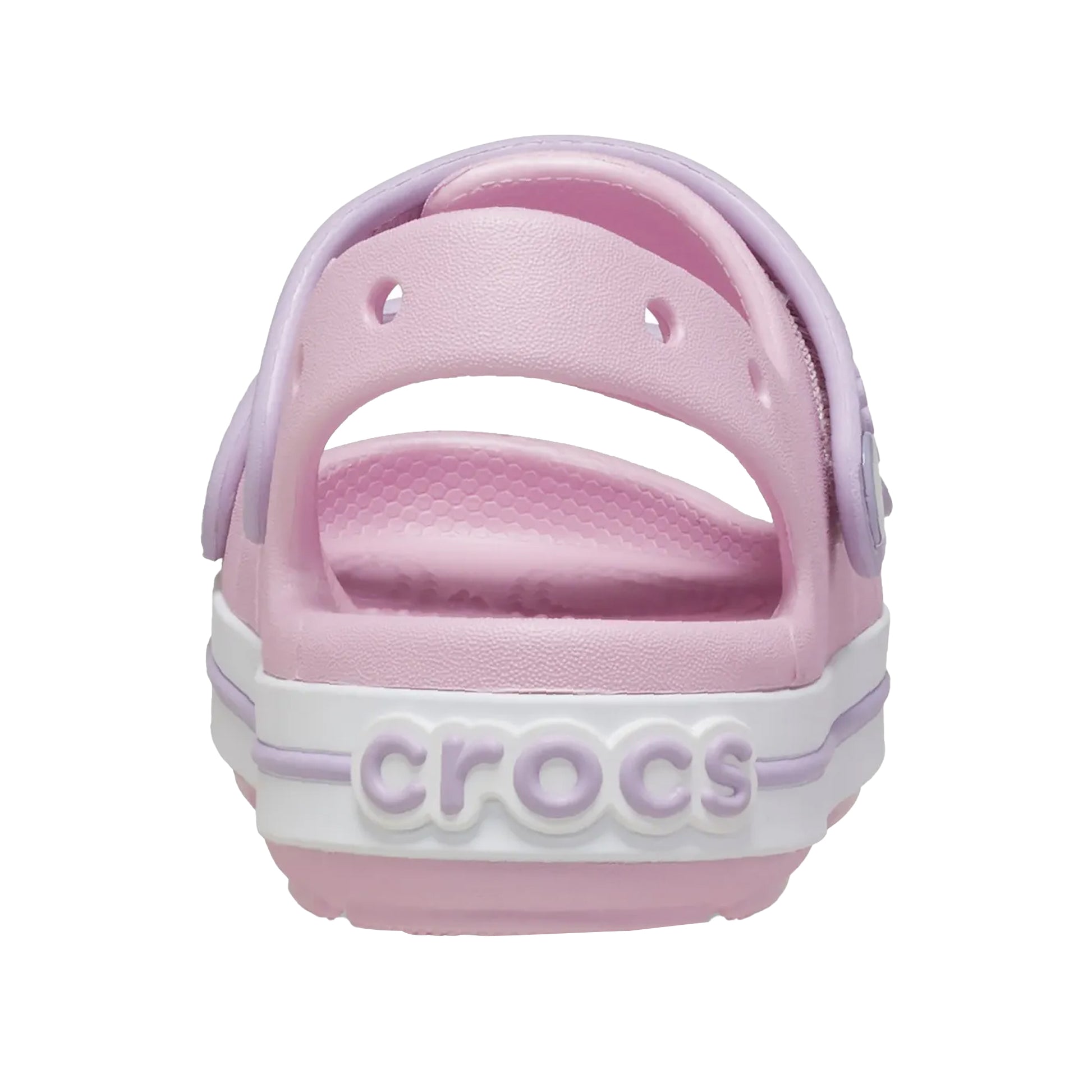 Ballerina Pink-Lavender - Back - Crocs Childrens-Kids Crocband Play Sandals