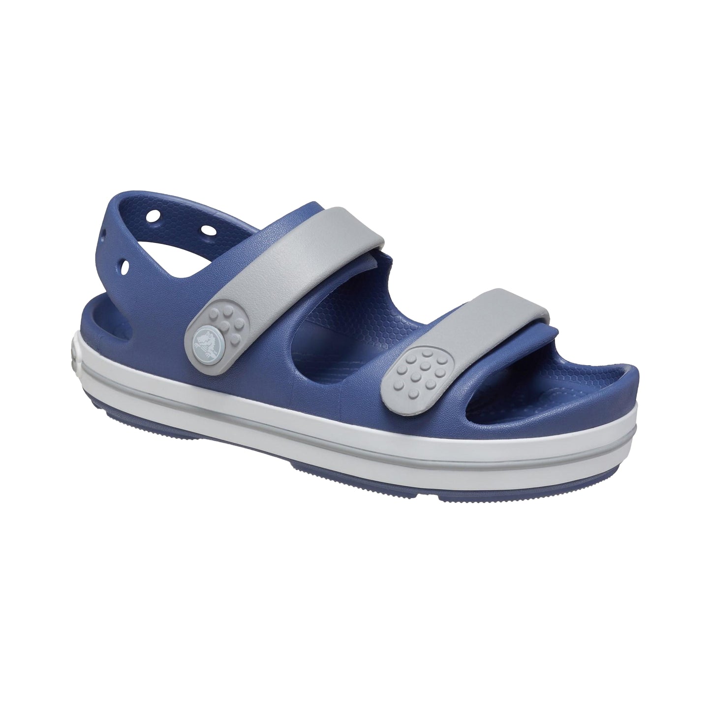 Bijou Blue-Light Grey - Front - Crocs Childrens-Kids Crocband Play Sandals
