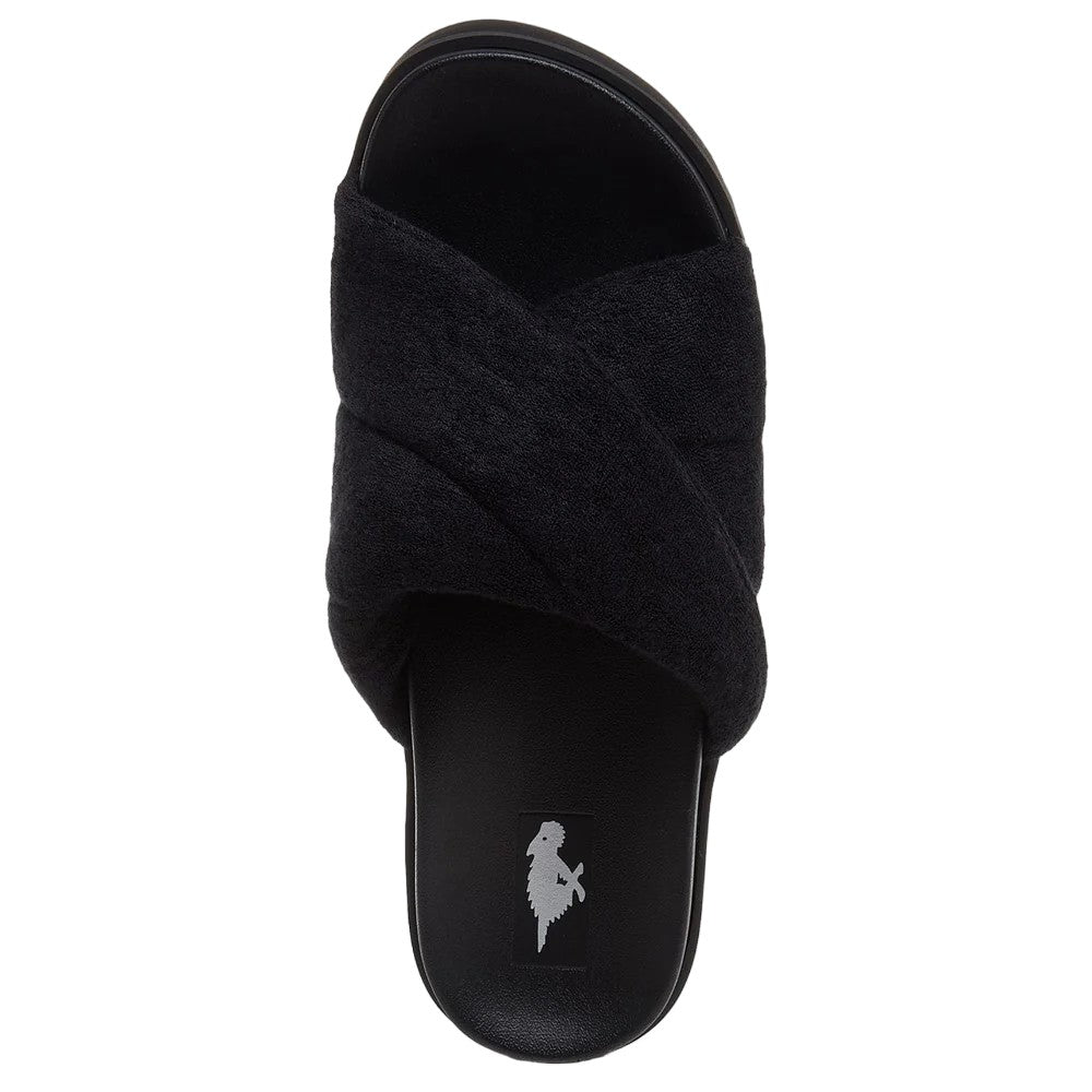 Black - Close up - Rocket Dog Womens-Ladies Breeze Atlanta Terrycloth Sandals