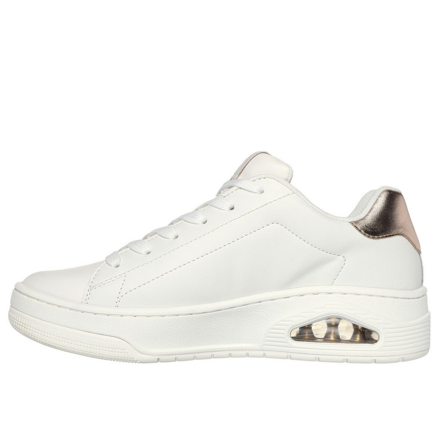 White - Lifestyle - Skechers Womens-Ladies Uno Court Courted Air Trainers
