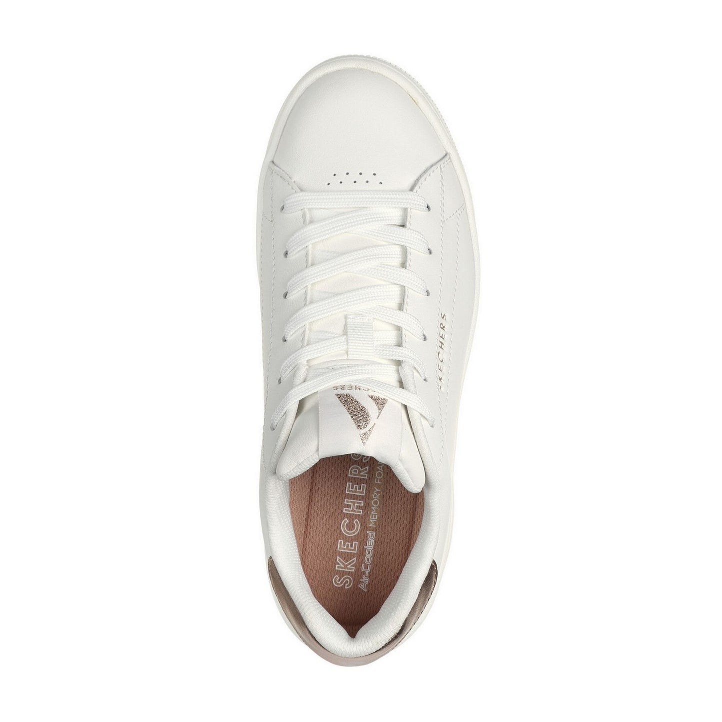 White - Pack Shot - Skechers Womens-Ladies Uno Court Courted Air Trainers
