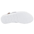 Silver - Side - Fleet & Foster Womens-Ladies Begonia Leather Sandals