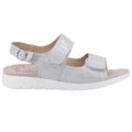 Silver - Lifestyle - Fleet & Foster Womens-Ladies Begonia Leather Sandals