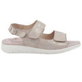 Taupe - Side - Fleet & Foster Womens-Ladies Begonia Leather Sandals