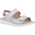 Silver - Front - Fleet & Foster Womens-Ladies Begonia Leather Sandals