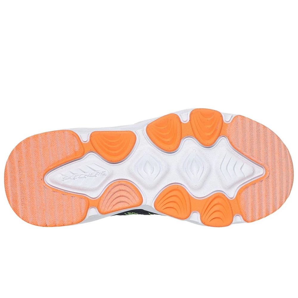 Navy-Orange - Back - Skechers Boys Turbo Tread Trainers