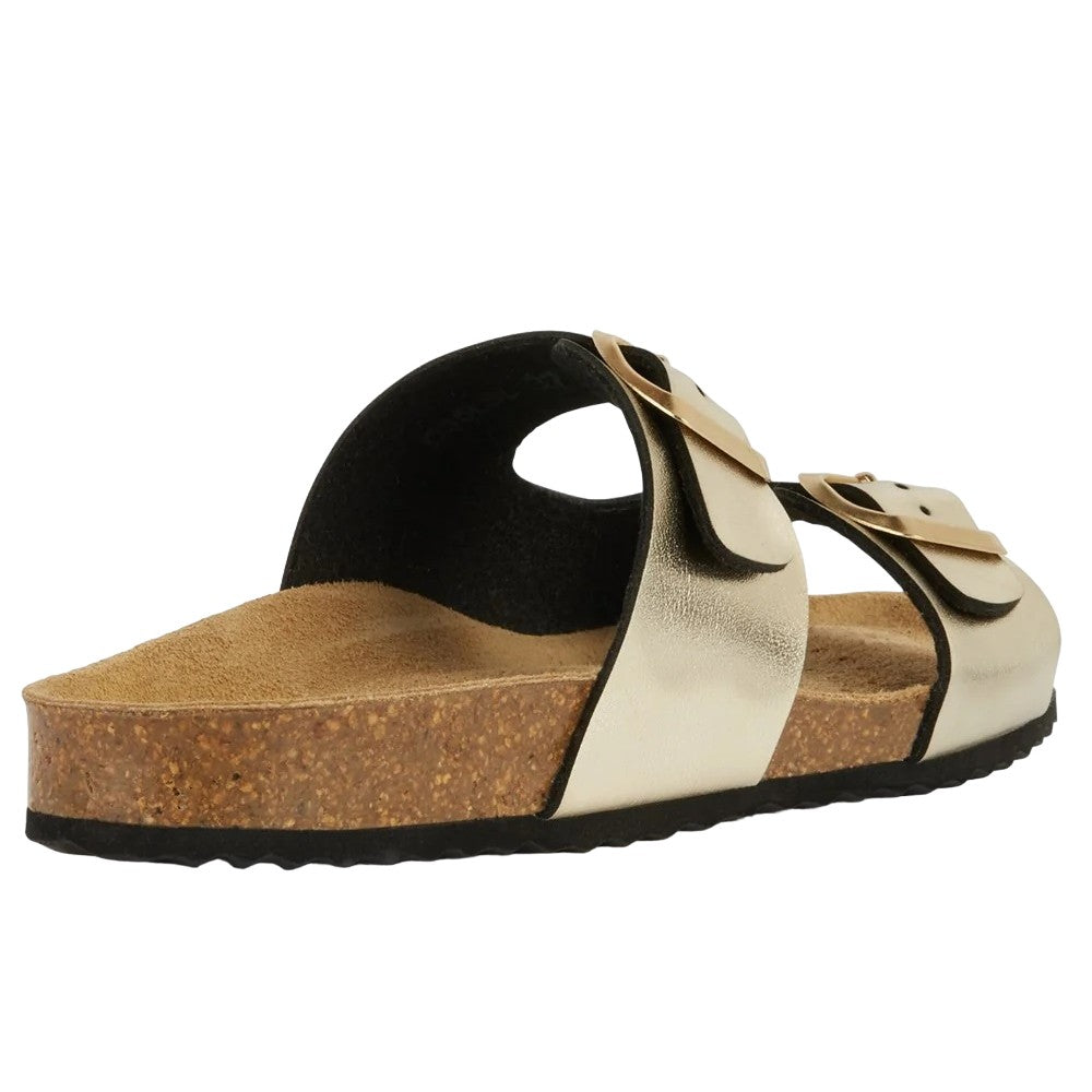 Light Gold - Back - Geox Womens-Ladies Brionia Nubuck Sandals