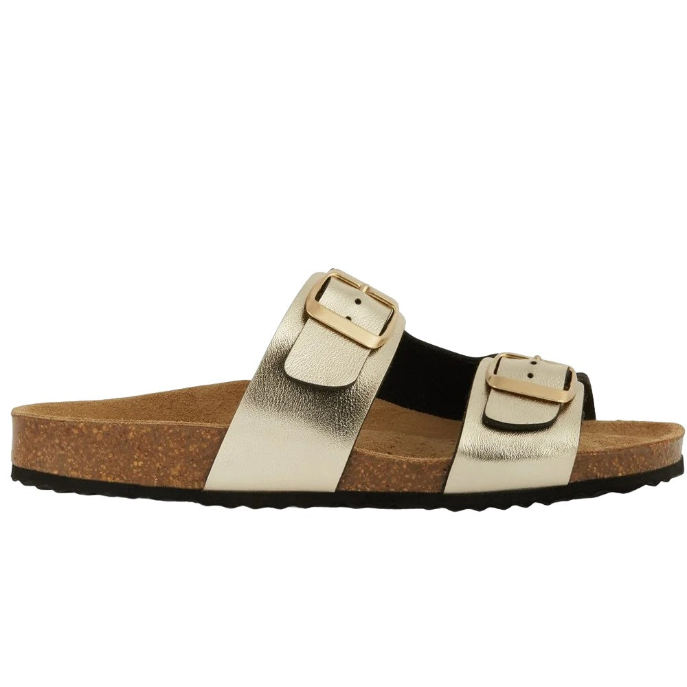 Light Gold - Lifestyle - Geox Womens-Ladies Brionia Nubuck Sandals