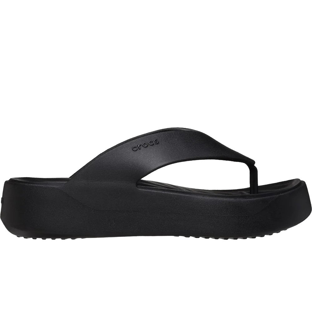 Black - Lifestyle - Crocs Womens-Ladies Getaway Platform Flip Flops