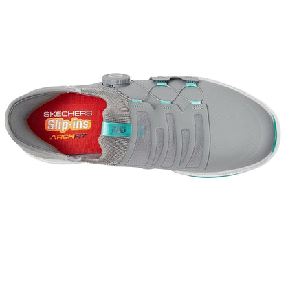 Grey-Aqua - Side - Skechers Womens-Ladies Go Golf Elite 5 Golf Shoes