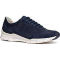 Dark Jeans - Front - Geox Womens-Ladies Sukie Suede Trainers