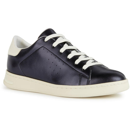 Optic White-Dark Jeans - Front - Geox Womens-Ladies Jaysen Trainers