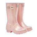 Bella - Front - Hunter Childrens-Kids Original Pearlised Wellington Boots