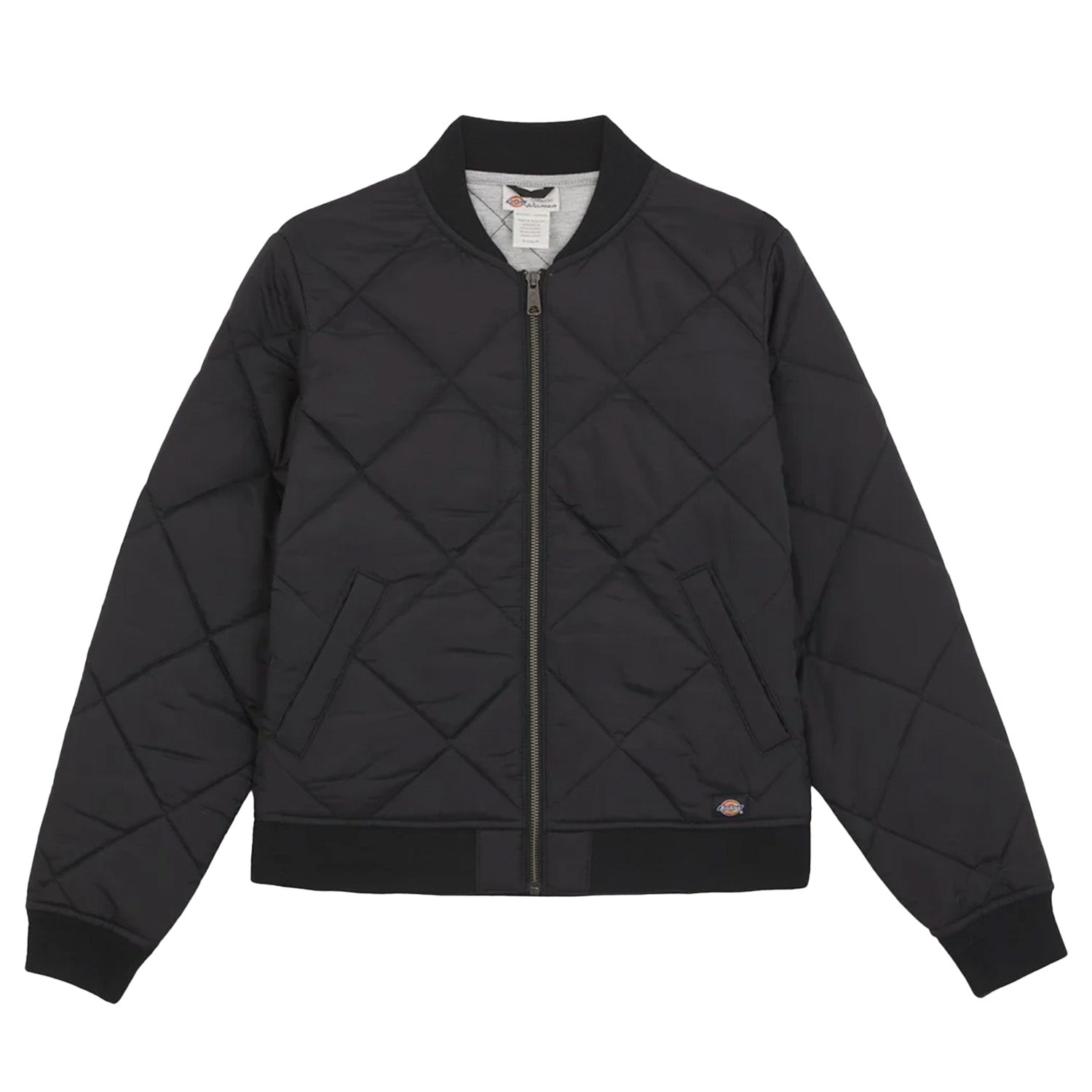 Black - Front - Dickies Womens-Ladies Quilted Bomber Jacket