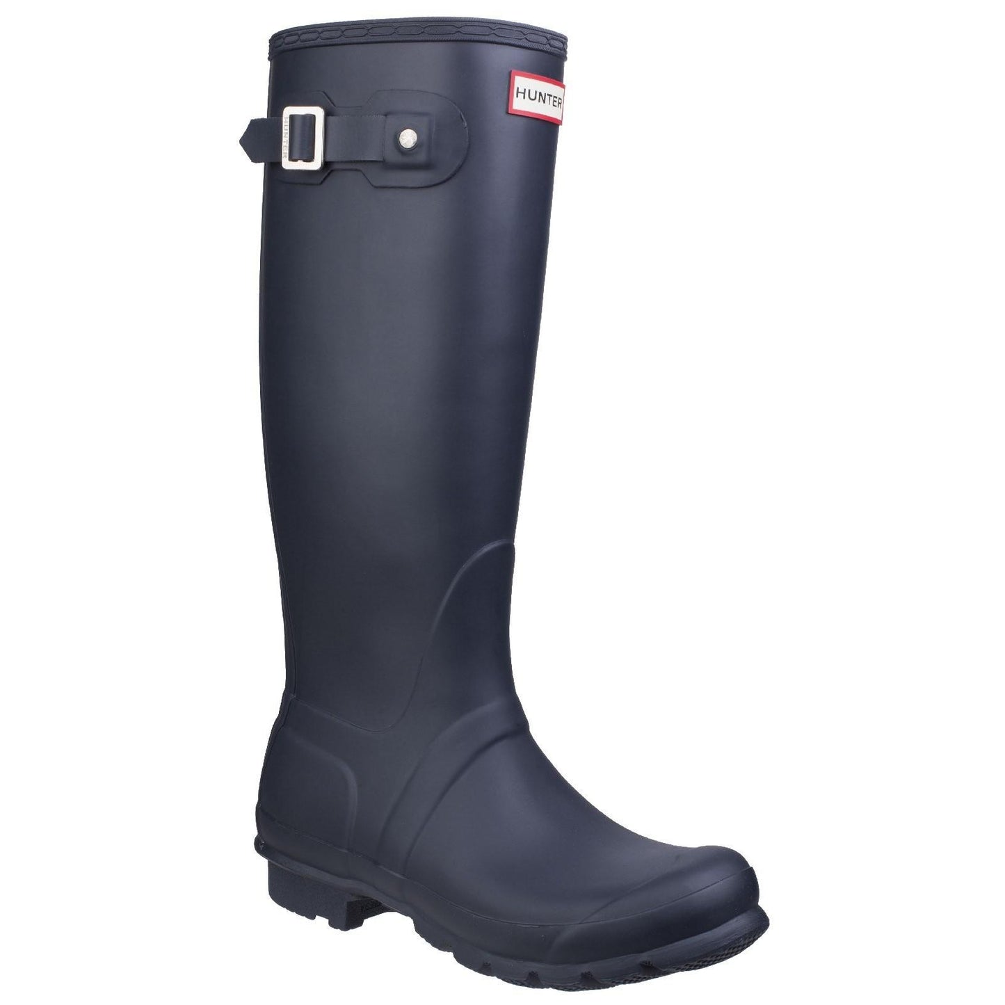 Navy - Front - Hunter Womens-Ladies Original Tall Wellington Boots