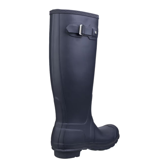 Navy - Back - Hunter Womens-Ladies Original Tall Wellington Boots