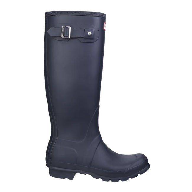 Navy - Side - Hunter Womens-Ladies Original Tall Wellington Boots