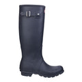 Navy - Side - Hunter Womens-Ladies Original Tall Wellington Boots