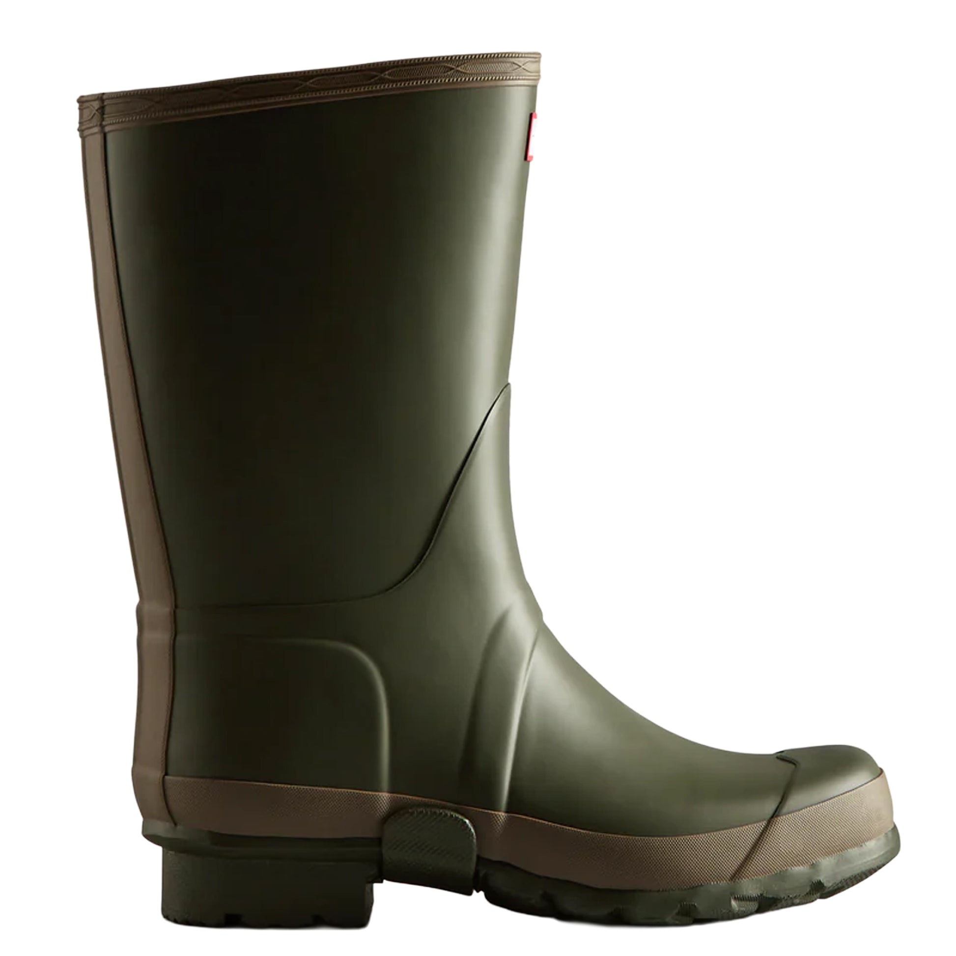 Dark Olive-Clay - Side - Hunter Mens Gardener Waterproof Wellington Boots