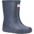Navy - Front - Hunter Childrens-Kids First Classic Wellington Boots